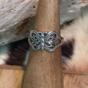 Butterfly Sterling Silver Toe Ring Midi Ring